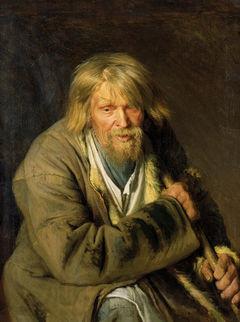 Ivan Kramskoi Old man with a crutch, Spain oil painting art